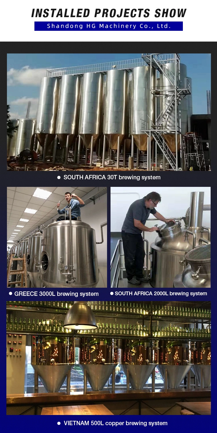 Microbrewery1000L 2000L 5000L Brewery Equipment Beer Brewing 5000L Commercial Turnkey Beer Brewing Equipment