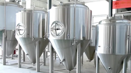 Serbatoio di fermentazione della birra conico in acciaio inossidabile 500L 1000L 2000L Fermentatore per birra rivestito Attrezzatura per la fermentazione della birra